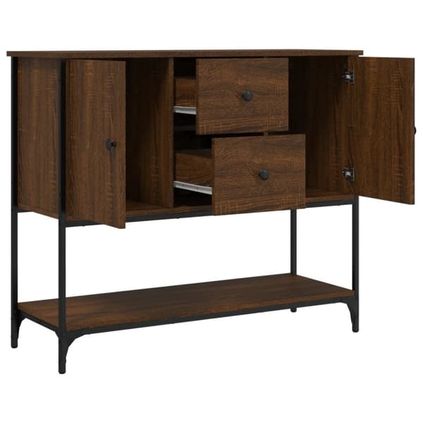 vidaXL Skjenk brun eik 100x36x85 cm konstruert tre