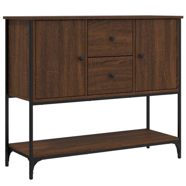 vidaXL Skjenk brun eik 100x36x85 cm konstruert tre