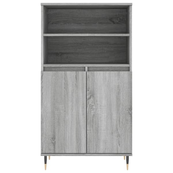 vidaXL Highboard grå sonoma 60x36x110 cm konstruert tre