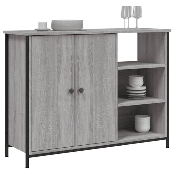 vidaXL Skjenk grå sonoma 100x33x75 cm konstruert tre
