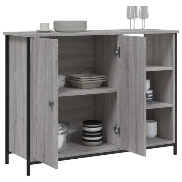 vidaXL Skjenk grå sonoma 100x33x75 cm konstruert tre