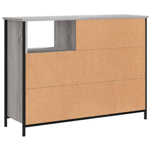 vidaXL Skjenk grå sonoma 100x33x75 cm konstruert tre