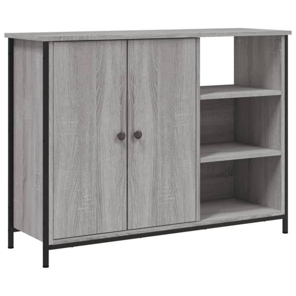 vidaXL Skjenk grå sonoma 100x33x75 cm konstruert tre