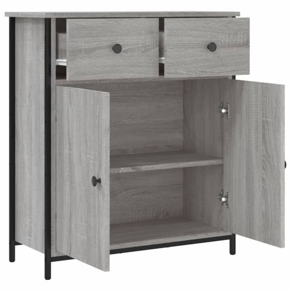 vidaXL Skjenk grå sonoma 70x30x80 cm konstruert tre