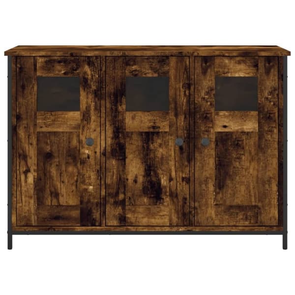vidaXL Skjenk røkt eik 100x35x70 cm konstruert tre