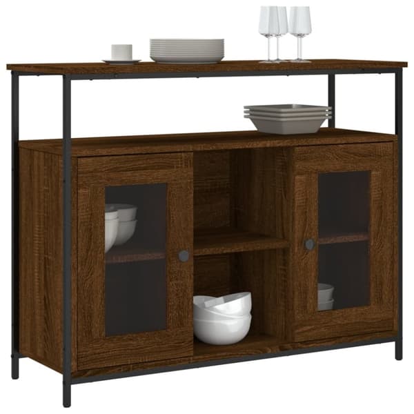 vidaXL Senkki ruskea tammi 100x35x80 cm tekninen puu