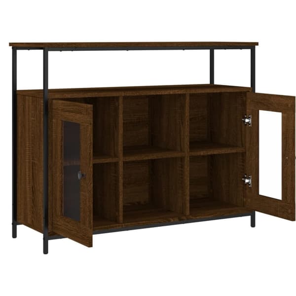 vidaXL Senkki ruskea tammi 100x35x80 cm tekninen puu