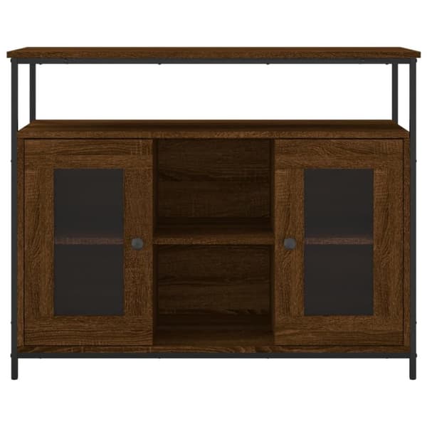 vidaXL Senkki ruskea tammi 100x35x80 cm tekninen puu