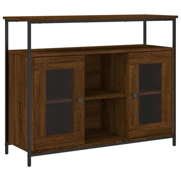 vidaXL Senkki ruskea tammi 100x35x80 cm tekninen puu