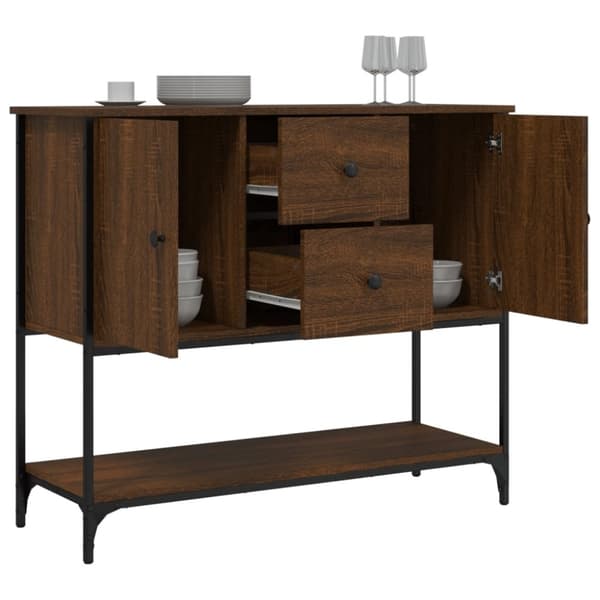 vidaXL Senkki ruskea tammi 100x36x85 cm tekninen puu