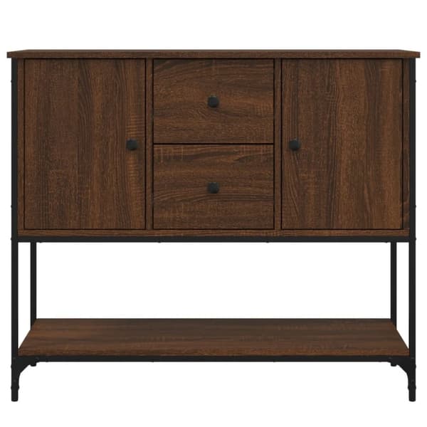 vidaXL Senkki ruskea tammi 100x36x85 cm tekninen puu