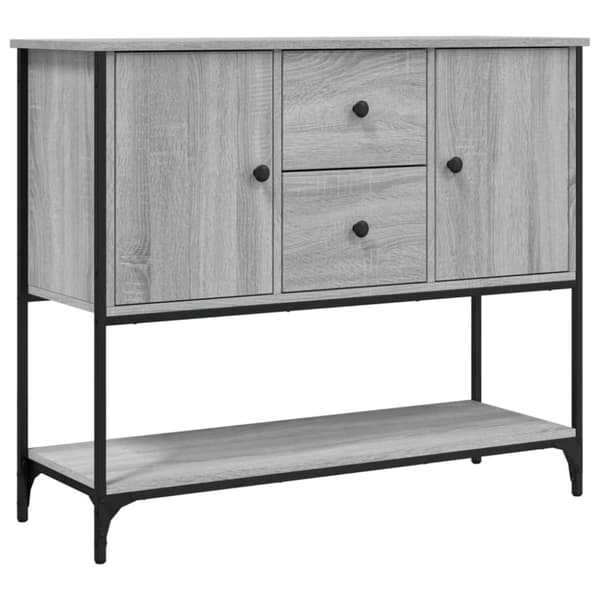 vidaXL skænk 100x36x85 cm konstrueret træ grå sonoma-eg