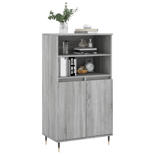 vidaXL skab 60x36x110 cm konstrueret træ Grå sonoma-eg