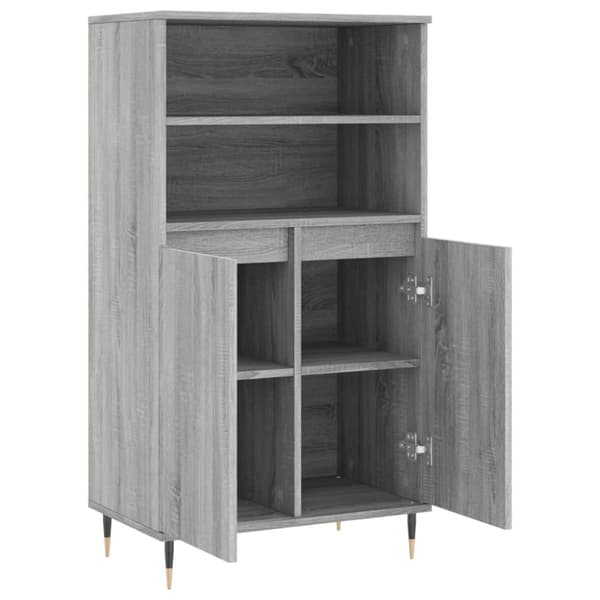 vidaXL skab 60x36x110 cm konstrueret træ Grå sonoma-eg