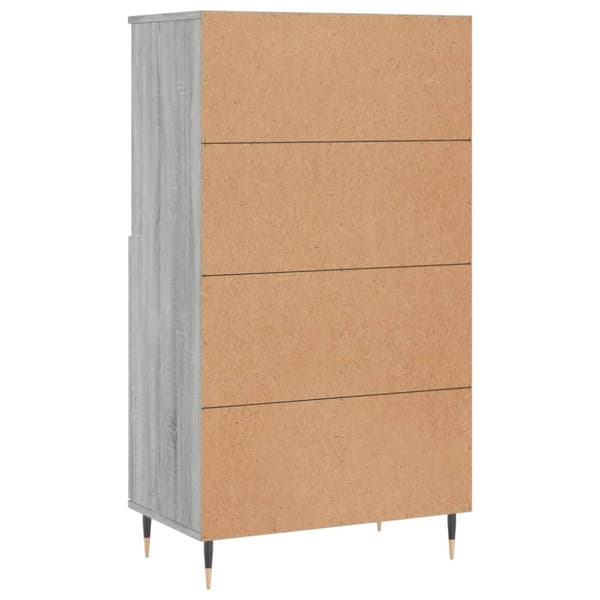 vidaXL skab 60x36x110 cm konstrueret træ Grå sonoma-eg