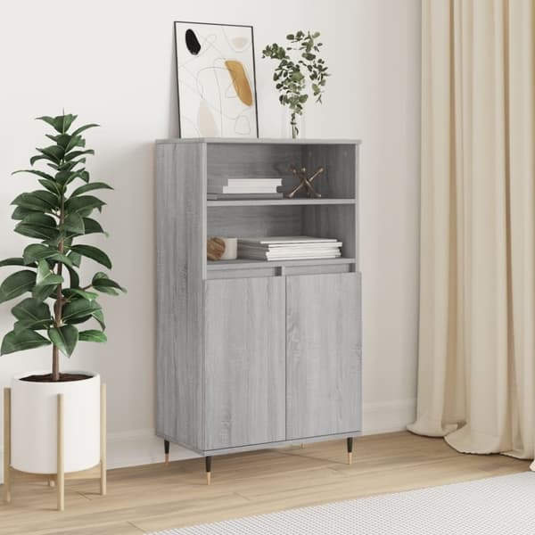 vidaXL skab 60x36x110 cm konstrueret træ Grå sonoma-eg