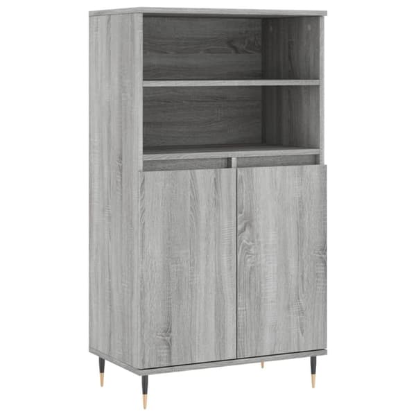 vidaXL skab 60x36x110 cm konstrueret træ Grå sonoma-eg