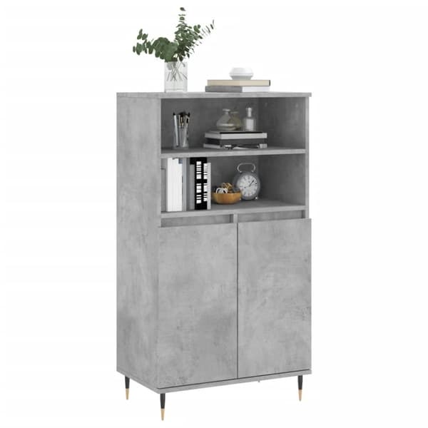 vidaXL skab 60x36x110 cm konstrueret træ Betongrå