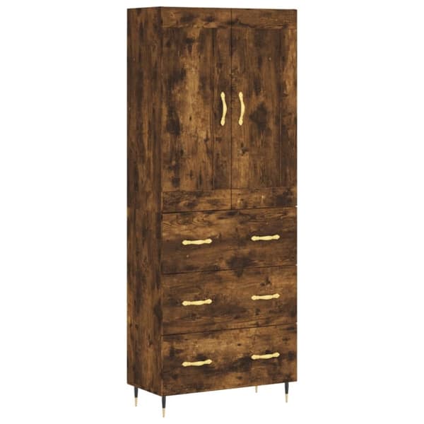 vidaXL Kaappi savutammi 69,5x34x180 cm tekninen puu