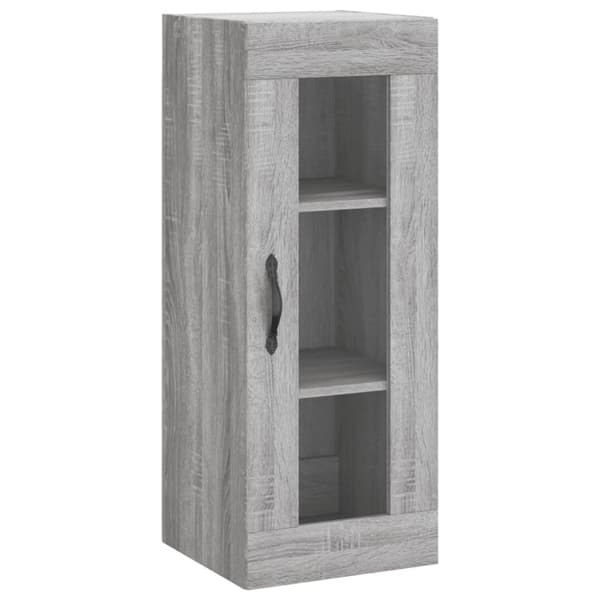 vidaXL højskab 34,5x34x180 cm konstrueret træ grå sonoma-eg