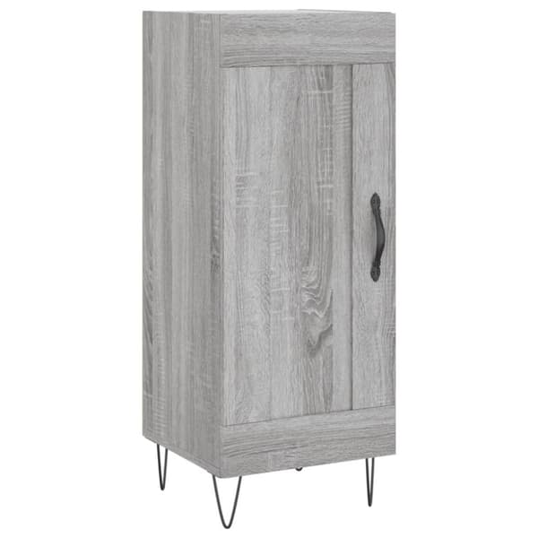 vidaXL højskab 34,5x34x180 cm konstrueret træ grå sonoma-eg