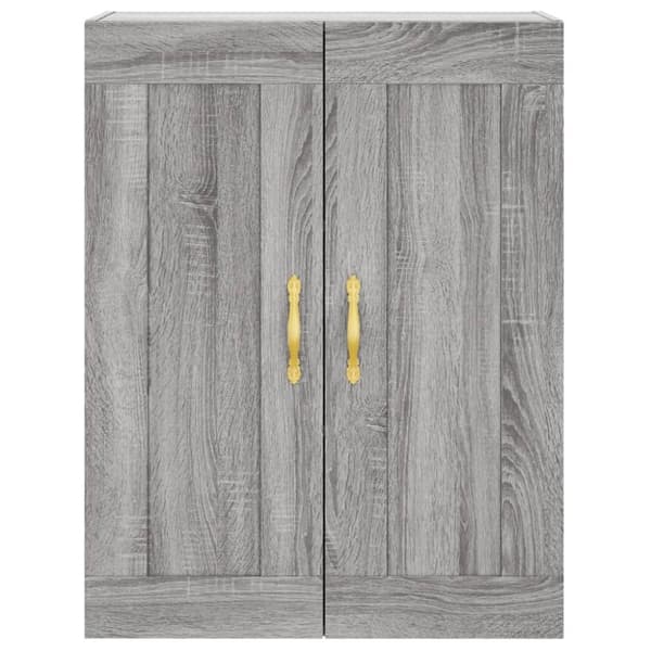 vidaXL Highboard grå sonoma 69,5x34x180 cm konstruert tre