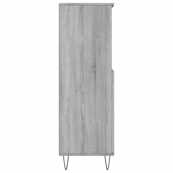 vidaXL Highboard grå sonoma 60x36x110 cm konstruert tre
