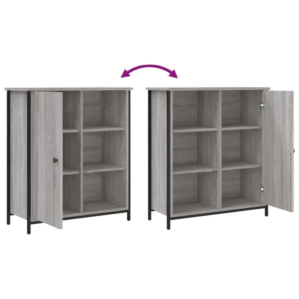 vidaXL Senkki harmaa Sonoma 70x30x80 cm tekninen puu