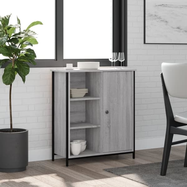 vidaXL Senkki harmaa Sonoma 70x30x80 cm tekninen puu