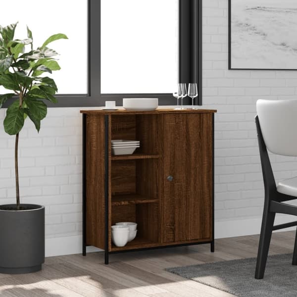 vidaXL skab 70x30x80 cm konstrueret træ brun egetræsfarve