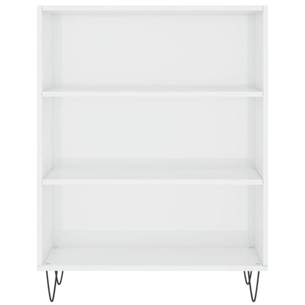 vidaXL Högskåp högglans vit 69,5x34x180 cm konstruerat trä