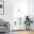 Miniatyrbild 11 av 11: vidaXL Högskåp högglans vit 69,5x34x180 cm konstruerat trä
