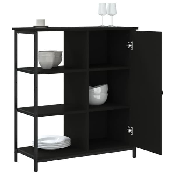 vidaXL Senkki musta 70x30x80 cm tekninen puu