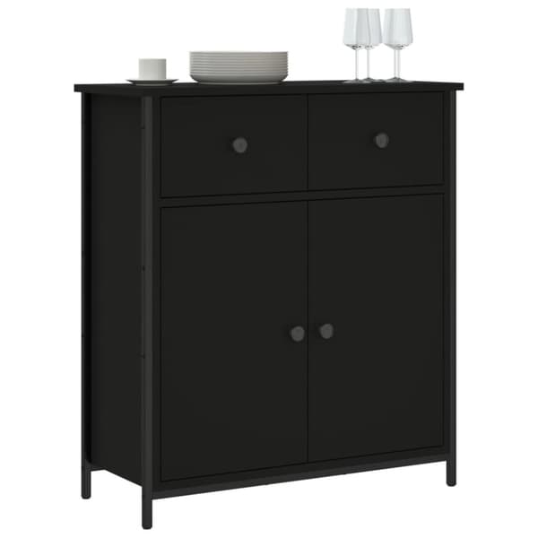 vidaXL skab 70x30x80 cm konstrueret træ sort