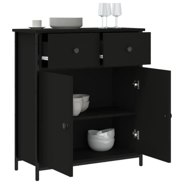 vidaXL skab 70x30x80 cm konstrueret træ sort