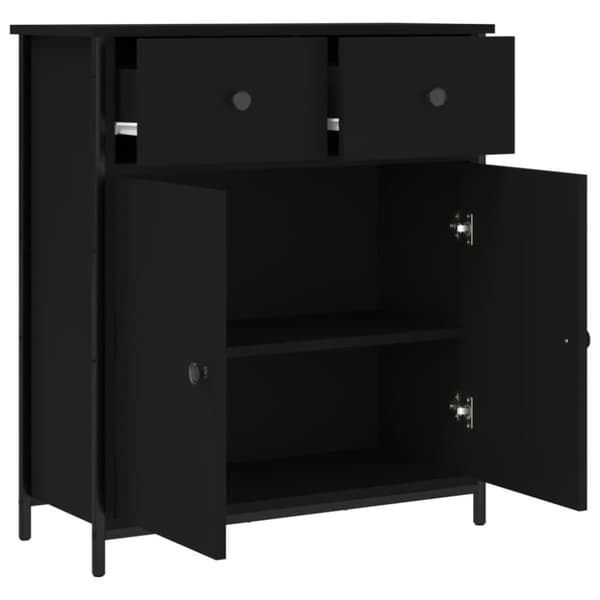 vidaXL skab 70x30x80 cm konstrueret træ sort