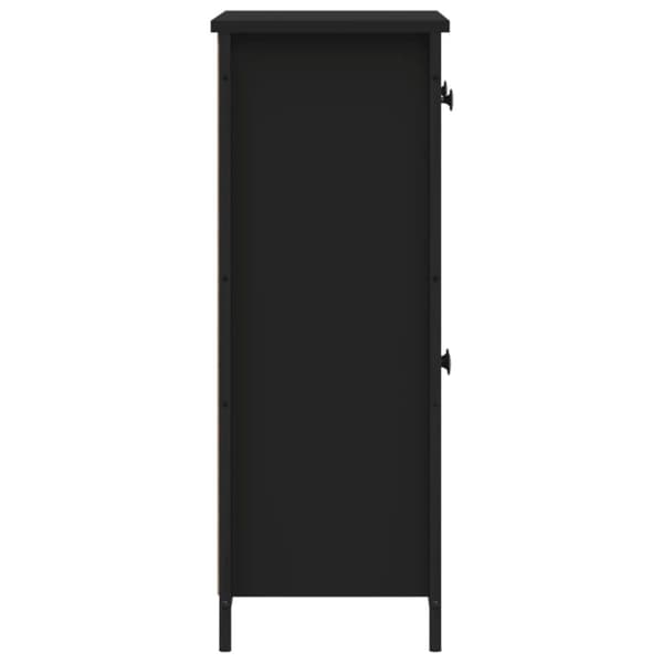vidaXL skab 70x30x80 cm konstrueret træ sort