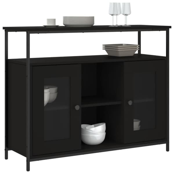 vidaXL Senkki musta 100x35x80 cm tekninen puu
