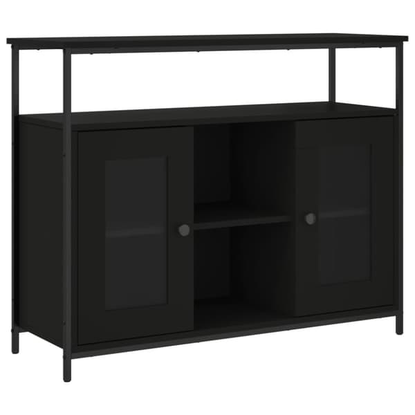 vidaXL Senkki musta 100x35x80 cm tekninen puu