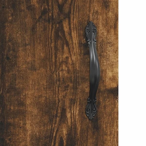vidaXL Highboard røkt eik 34,5x34x180 cm konstruert tre