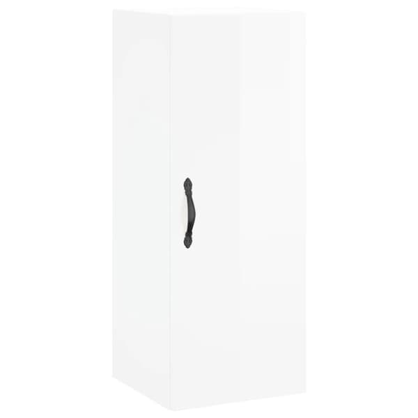 vidaXL skab 34,5x34x180 cm konstrueret træ hvid højglans