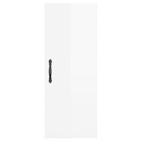 vidaXL skab 34,5x34x180 cm konstrueret træ hvid højglans