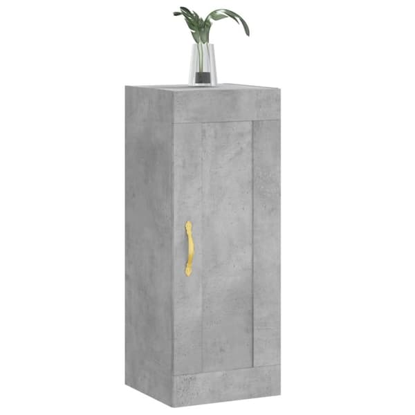 vidaXL Veggskap betonggrå 34,5x34x90 cm konstruert tre