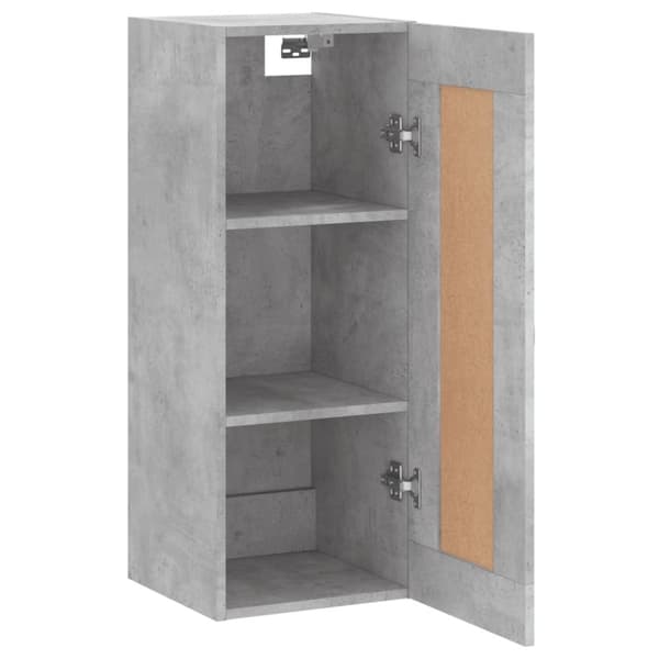 vidaXL Veggskap betonggrå 34,5x34x90 cm konstruert tre