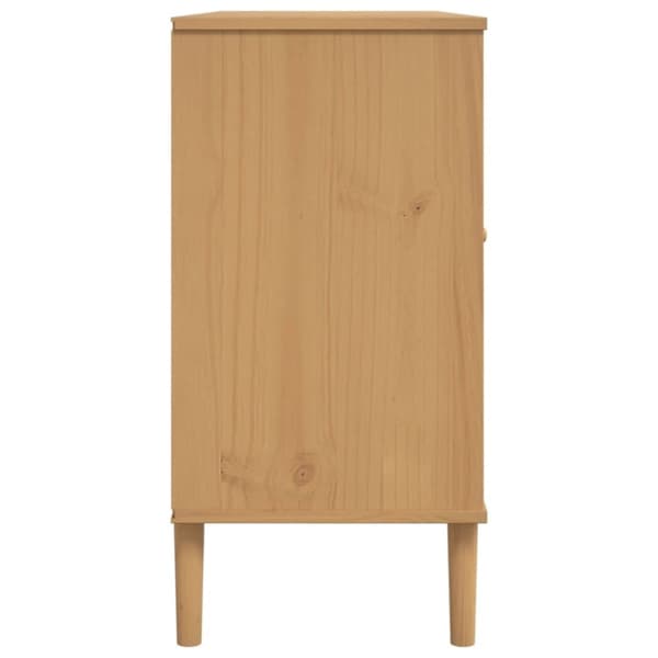 vidaXL Skjenk SENJA rotting utseende brun 112x40x80 cm heltre furu