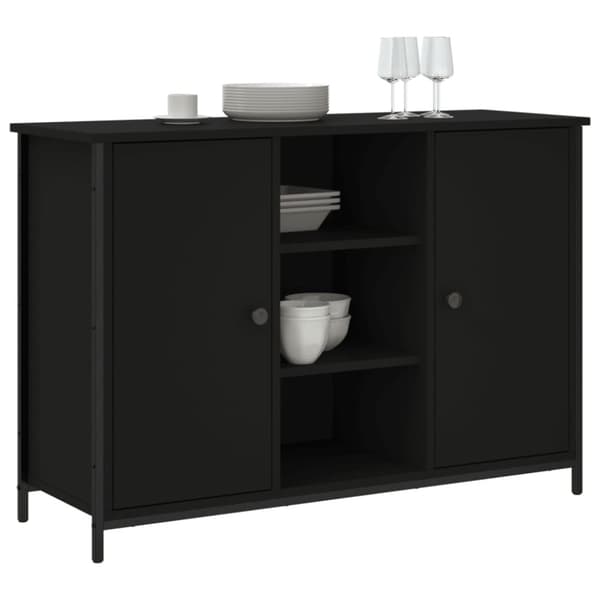 vidaXL skænk 100x35x70 cm konstrueret træ sort