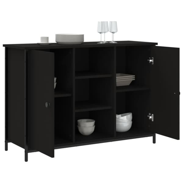vidaXL skænk 100x35x70 cm konstrueret træ sort