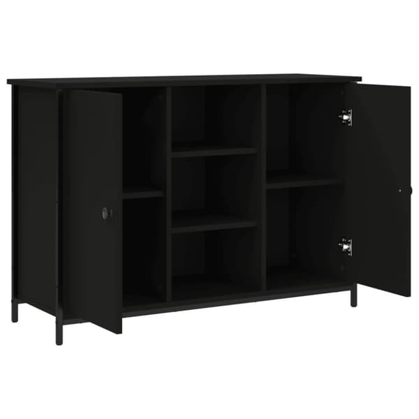 vidaXL skænk 100x35x70 cm konstrueret træ sort