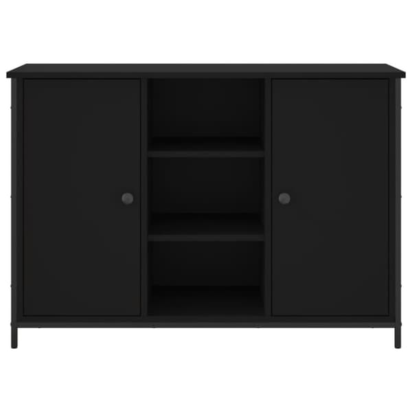 vidaXL skænk 100x35x70 cm konstrueret træ sort
