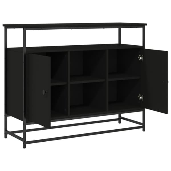 vidaXL Senkki musta 100x35x80 cm tekninen puu